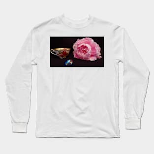 Peony and Teacup Long Sleeve T-Shirt